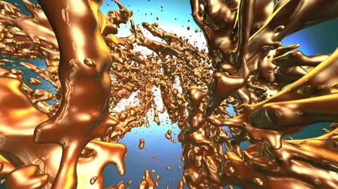 Liquid gold VIDEO Stock Footage 11428477