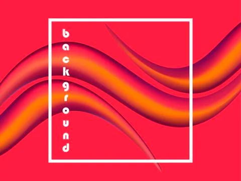 Liquid gradient tentacles, modern abstract background, poster design. Dynamic イラスト素材