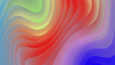 Liquid Gradient Wave Sawtooth Twist Background Wavy Smooth Gradient Red Video stock 185995994