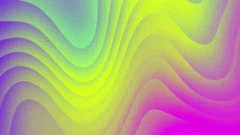 Liquid Gradient Wave Sawtooth Twist With of Yellow Waves Stock Footage 186061435