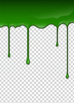 Liquid green paint. Splashes and smudges. Slime vector illustration. Illustrazione stock
