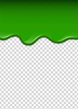 Liquid green paint. Splashes and smudges. Slime vector illustration. Illustrazione stock