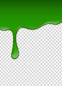 Liquid green paint. Splashes and smudges. Slime vector illustration. Stockillustratie