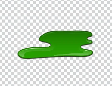 Liquid green paint. Splashes and smudges. Slime vector illustration. Stock Illustration
