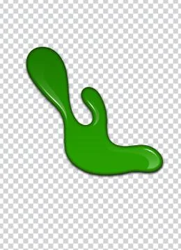 Liquid green paint. Splashes and smudges. Slime vector illustration. Illustrazione stock