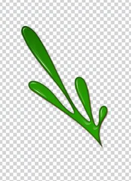 Liquid green paint. Splashes and smudges. Slime vector illustration. Illustrazione stock
