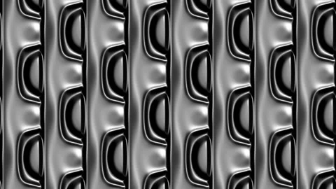 Liquid grey metallic background with abstract morphing elements Stock Footage 162634145