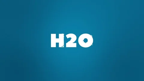 Liquid H2O Text Reveal Stock Footage 102246285