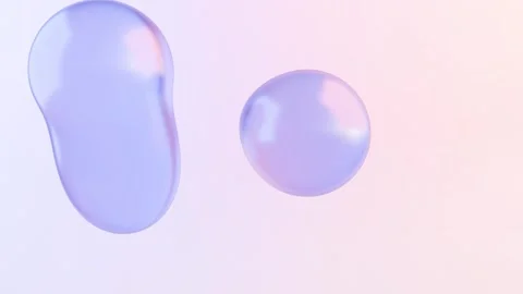 Liquid half-matte drops move and merge into irregular shapes. Abstract anim.. Stock-Footage 258887854