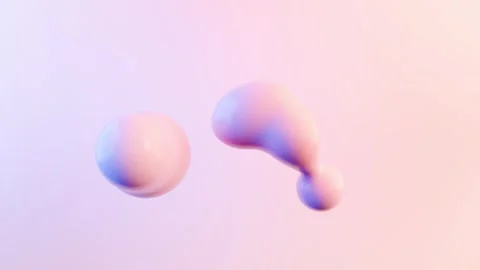 Liquid half-matte drops move and merge into irregular shapes. Abstract anim.. Stock Footage 260303317