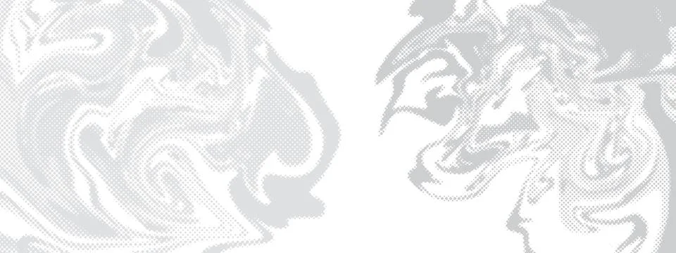 Liquid half tone background, vector wavy pattern psychedelic dot Illustrazione stock