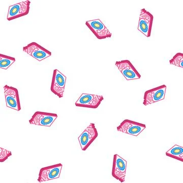 Liquid hand soap isometric icon seamless pattern Stock Illustration
