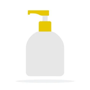 Liquid hand soap in the package with the dispenser vector flat material design Stock Illustration