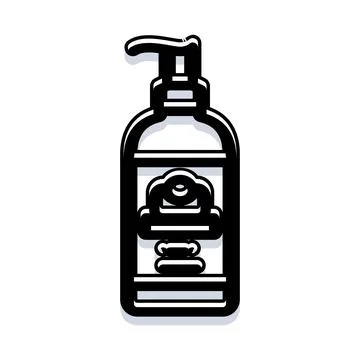 Liquid hand soap pump dispenser for hygiene Stock Illustration