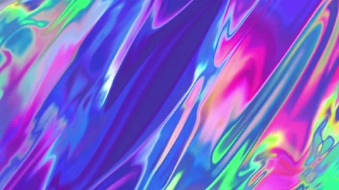 Liquid Holographic Background Animation. Smooth Silk Surface With Ripples. Stock Footage 185959756