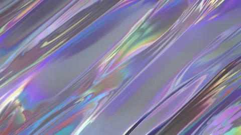 Liquid Holographic Background Animation. Smooth Silk Surface With Ripples. Stock Footage 195094215