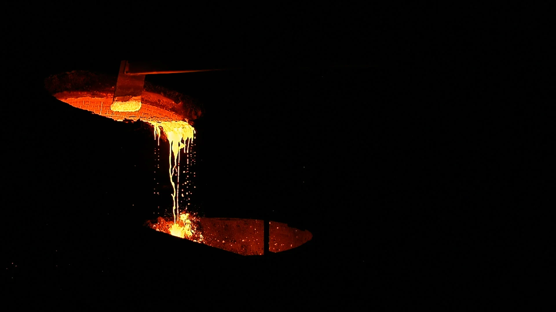 Liquid Hot Metal Molten Metal Pouring. M... | Stock Video | Pond5