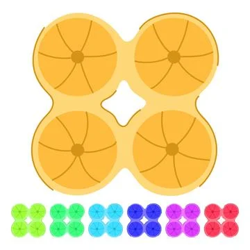 Liquid ice cube tray vector cartoon graphic Stock Illustration