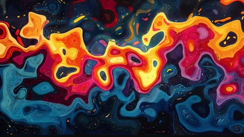 Liquid Illusions: Psychedelic Motion in Abstract Wonderland Stock Footage 264086742