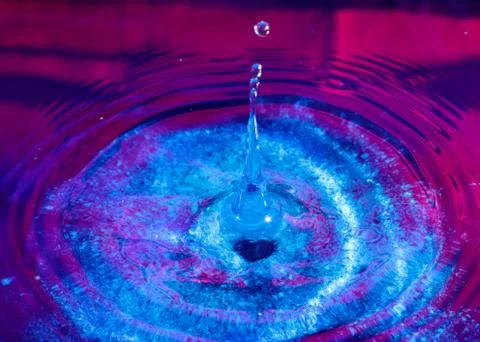 Liquid from the impact Stock Photos
