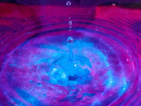 Liquid from the impact Stock Photos