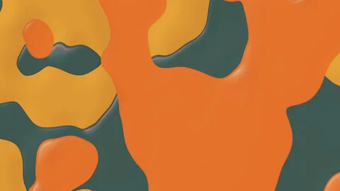 Liquid Ink Bubbles Flowing Paint Splash Background Animation Cartoon Style 스톡 동영상 88674494