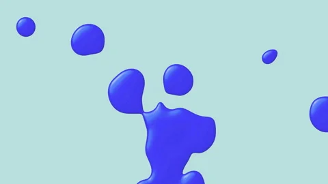 Liquid Ink Bubbles Flowing Paint Splash Background Animation Cartoon Style 스톡 동영상 89366032