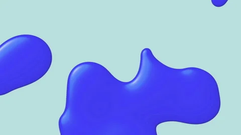 Liquid Ink Bubbles Flowing Paint Splash Background Animation Cartoon Style Stock Footage 99375863