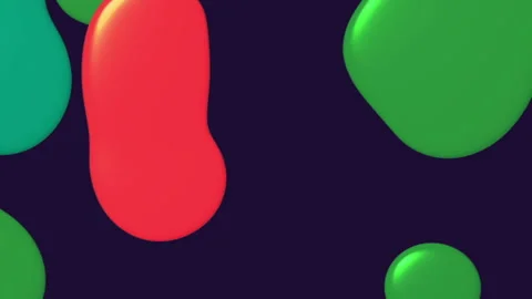 Liquid Ink Bubbles Flowing Paint Splash Background Animation Cartoon Style Stock Footage 99375881