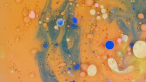 Liquid Ink Bubbles Flowing pattern, abstract background Stock Footage 205846245