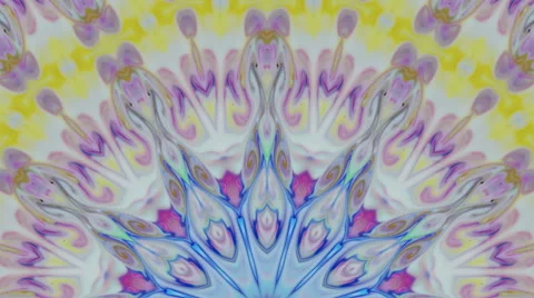 Liquid ink colors mandala psychedelic trip LSD visuals Stock Footage 57230126