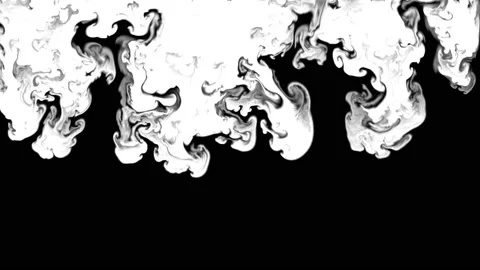 Liquid ink filling screen beautiful flow wipe transition mask Stock Footage