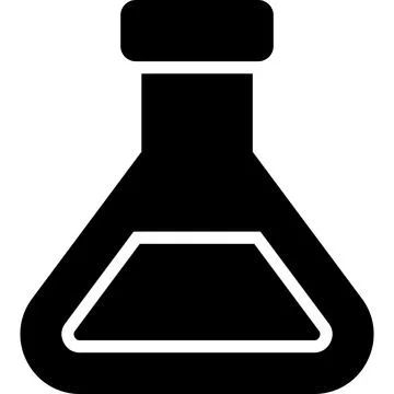 Liquid inside flask showing concept of lab experiment Illustrazione stock