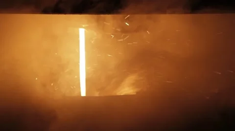 Liquid Iron From The Ladle Stock Footage 63043635