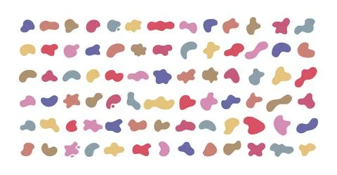 Liquid irregular blob shape vector illustration isolated on white Stock Illustration