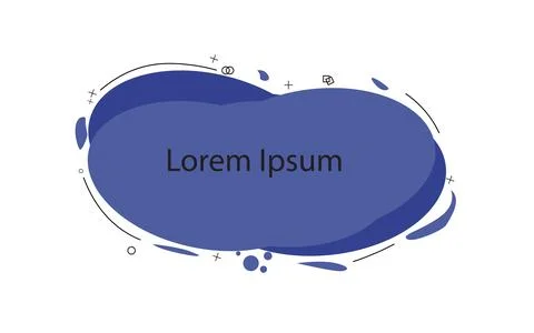 Liquid irregular text box graphic, with geometric abstract effects 스톡 일러스트