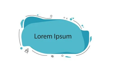 Liquid irregular text box graphic, with geometric abstract effects イラスト素材
