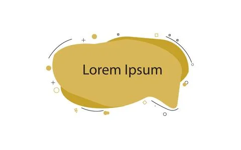 Liquid irregular text box graphic, with geometric abstract effects イラスト素材