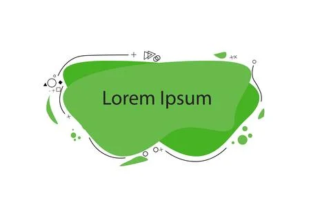 Liquid irregular text box graphic, with geometric abstract effects 스톡 일러스트