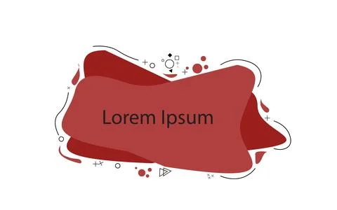 Liquid irregular text box graphic, with geometric abstract effects 스톡 일러스트