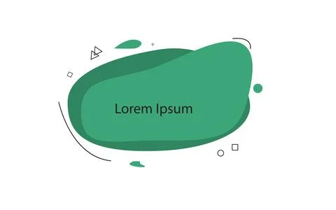 Liquid irregular text box graphic, with geometric abstract effects イラスト素材
