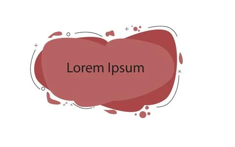 Liquid irregular text box graphic, with geometric abstract effects Stock Illustration