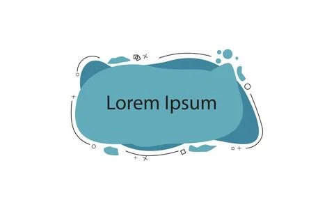 Liquid irregular text box graphic, with geometric abstract effects イラスト素材