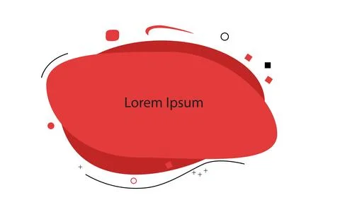 Liquid irregular text box graphic, with geometric abstract effects イラスト素材