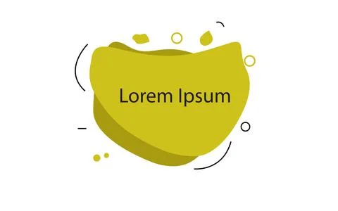 Liquid irregular text box graphic, with geometric abstract effects Stock Illustration