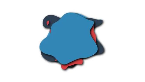 Liquid isolated shapes of colored liquid in cartoon style, 3d render computer Stock Illustration