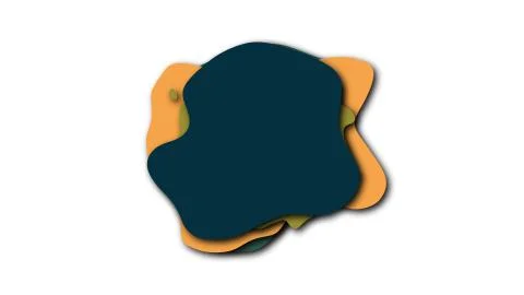 Liquid isolated shapes of colored liquid in cartoon style, 3d render computer Stock Illustration
