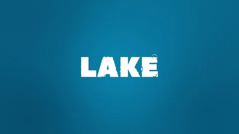 Liquid Lake Text Reveal Video stock 102246205