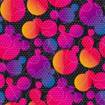 Liquid lava lamp bubbles vector seamless pattern Stock Illustration