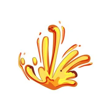 Liquid lava splash cartoon vector illustration Stock Illustration